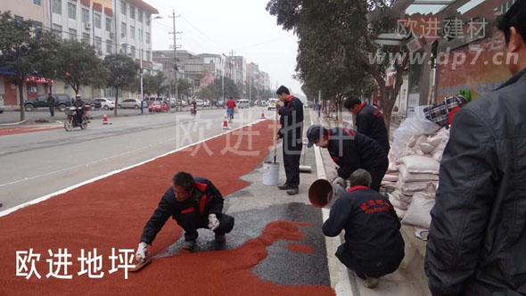 公交專用車道彩色路面www.le01.cn